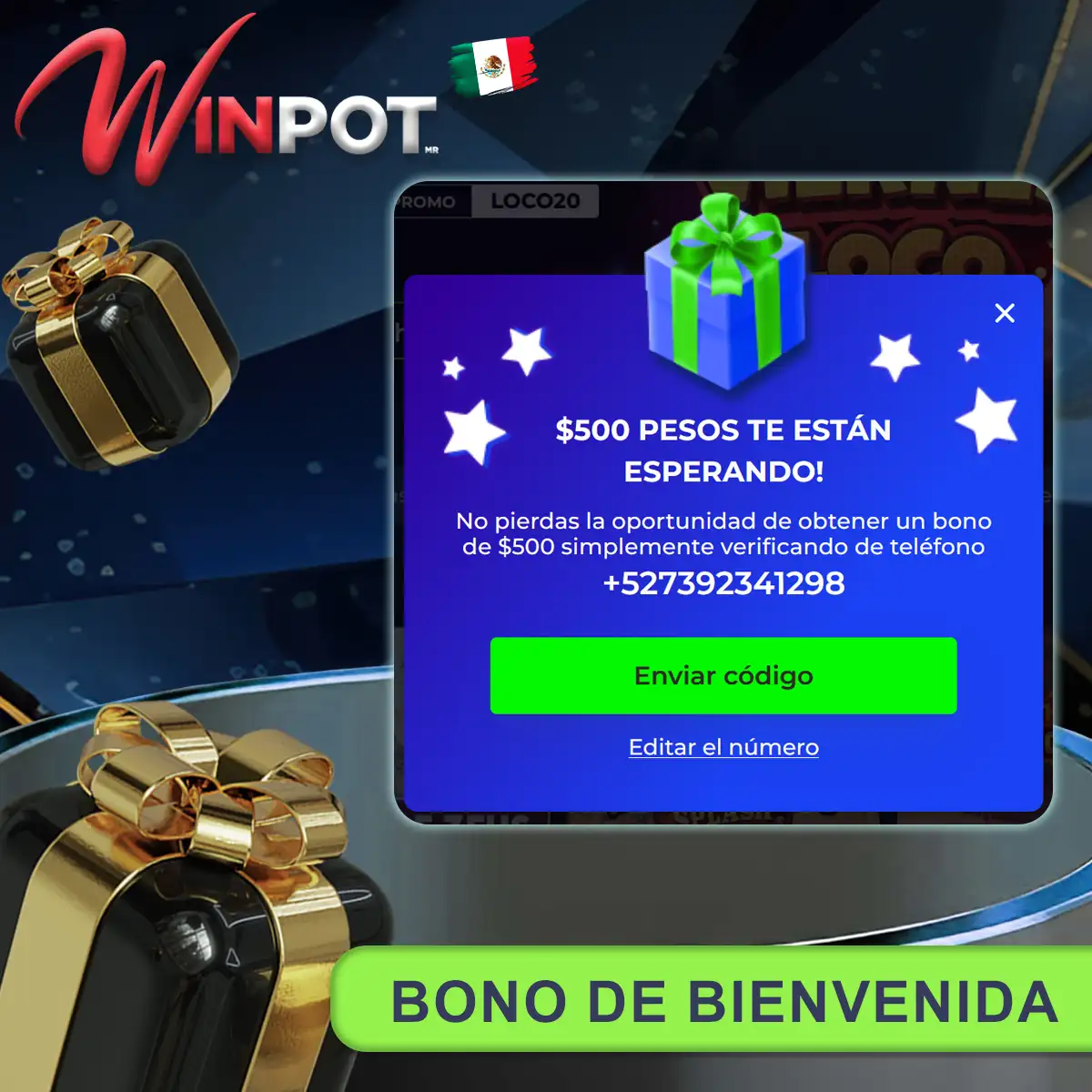 Winpot Mexico Bono de Bienvenida