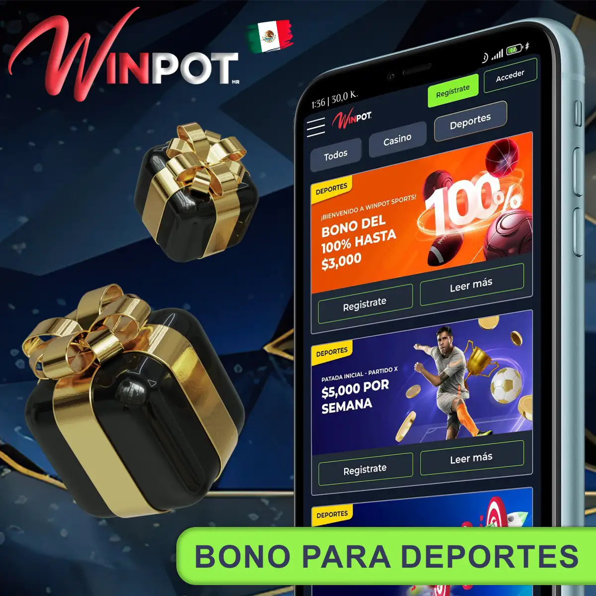 Winpot Sports Bonificación