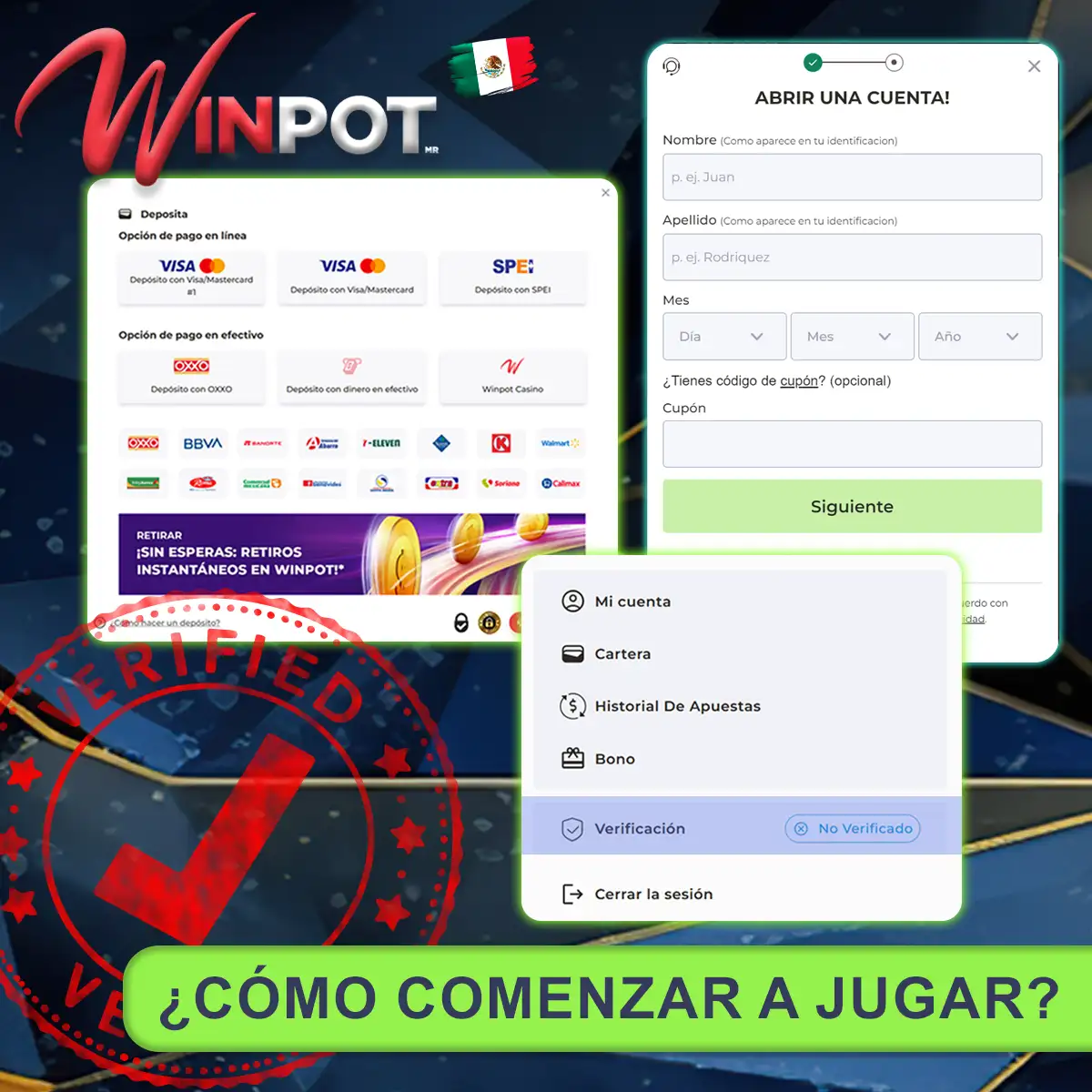 ¿Cómo comenzar a jugar en Winpot Casino?