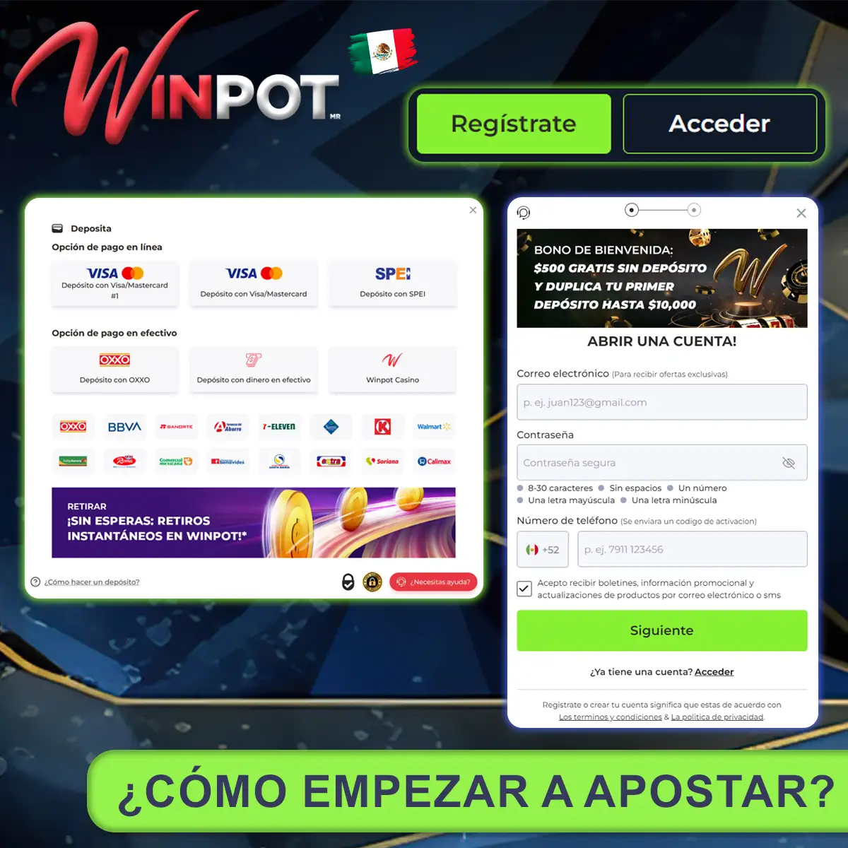 Empecemos a apostar por Winpot México.