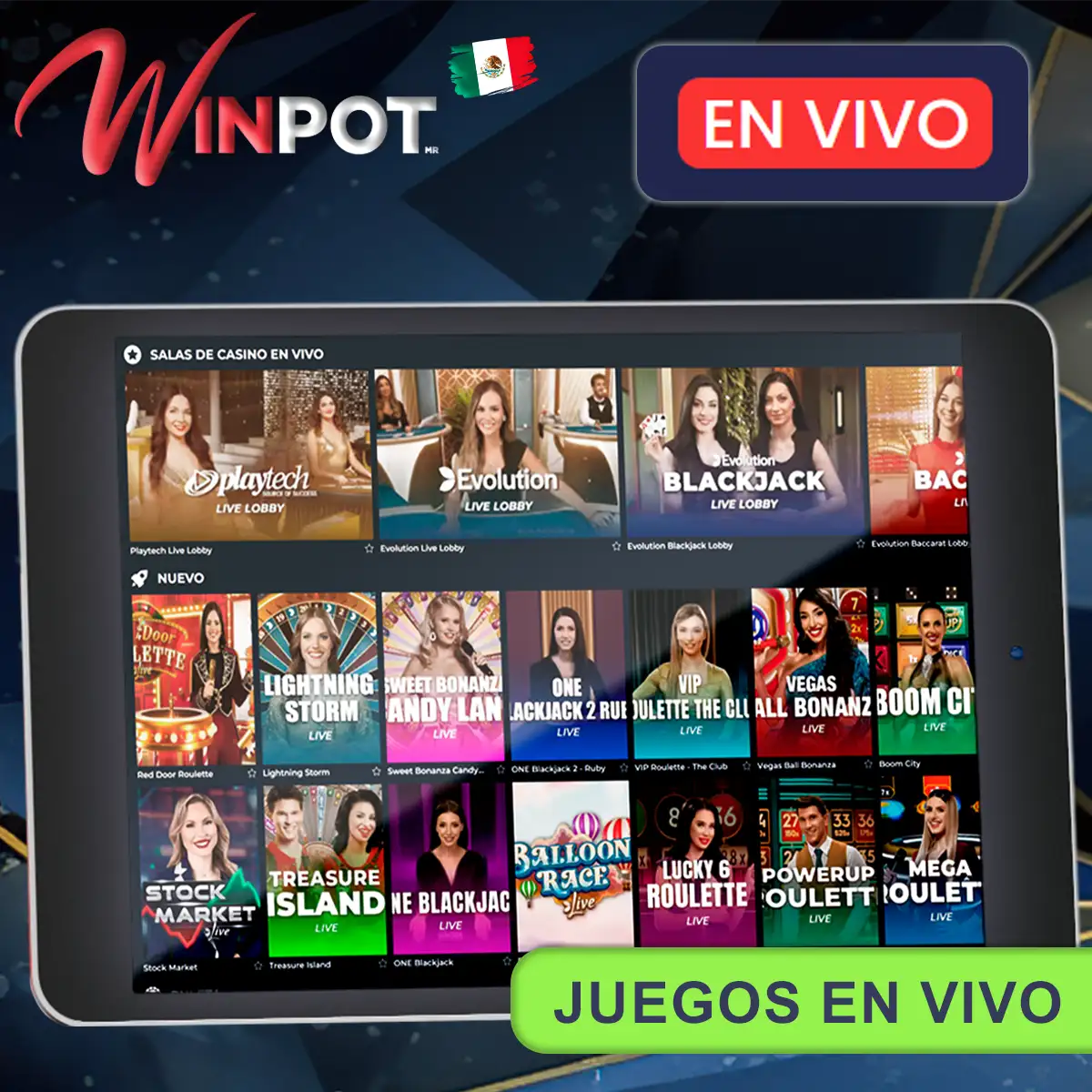 Juegos en vivo Winpot