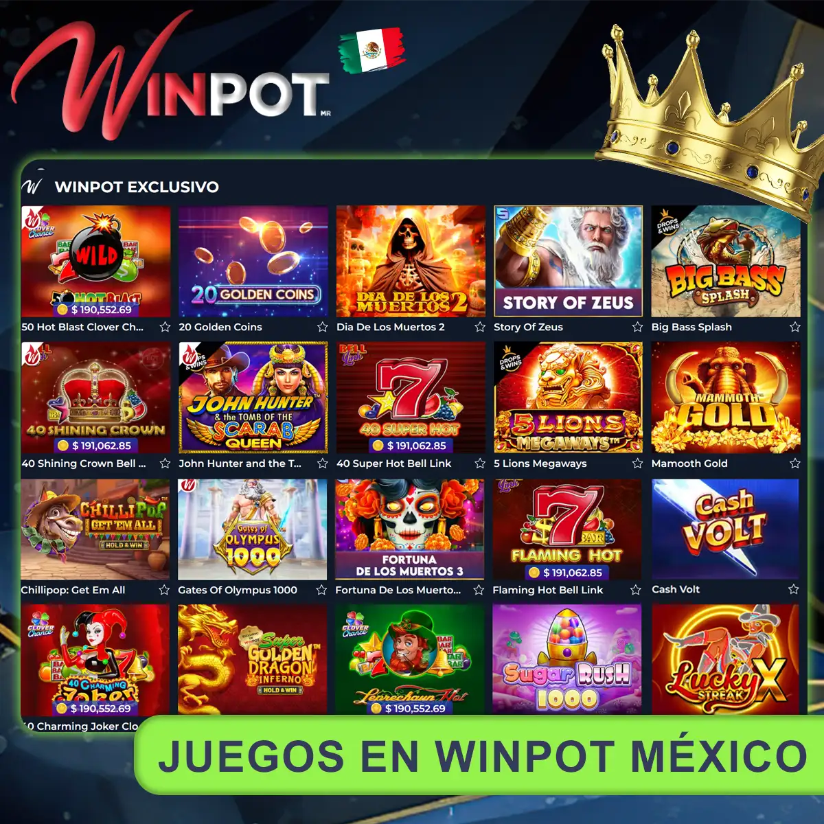 Juegos especiales en Winpot México