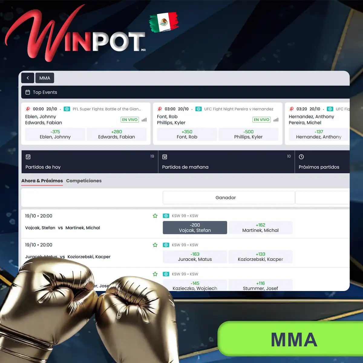 Apuestas de mma