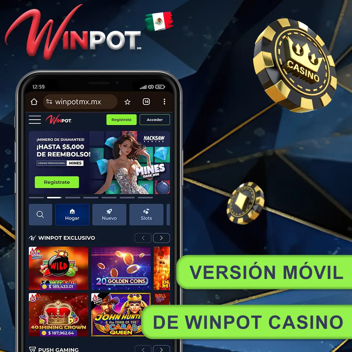 Versión para móvil de Winpot Casino