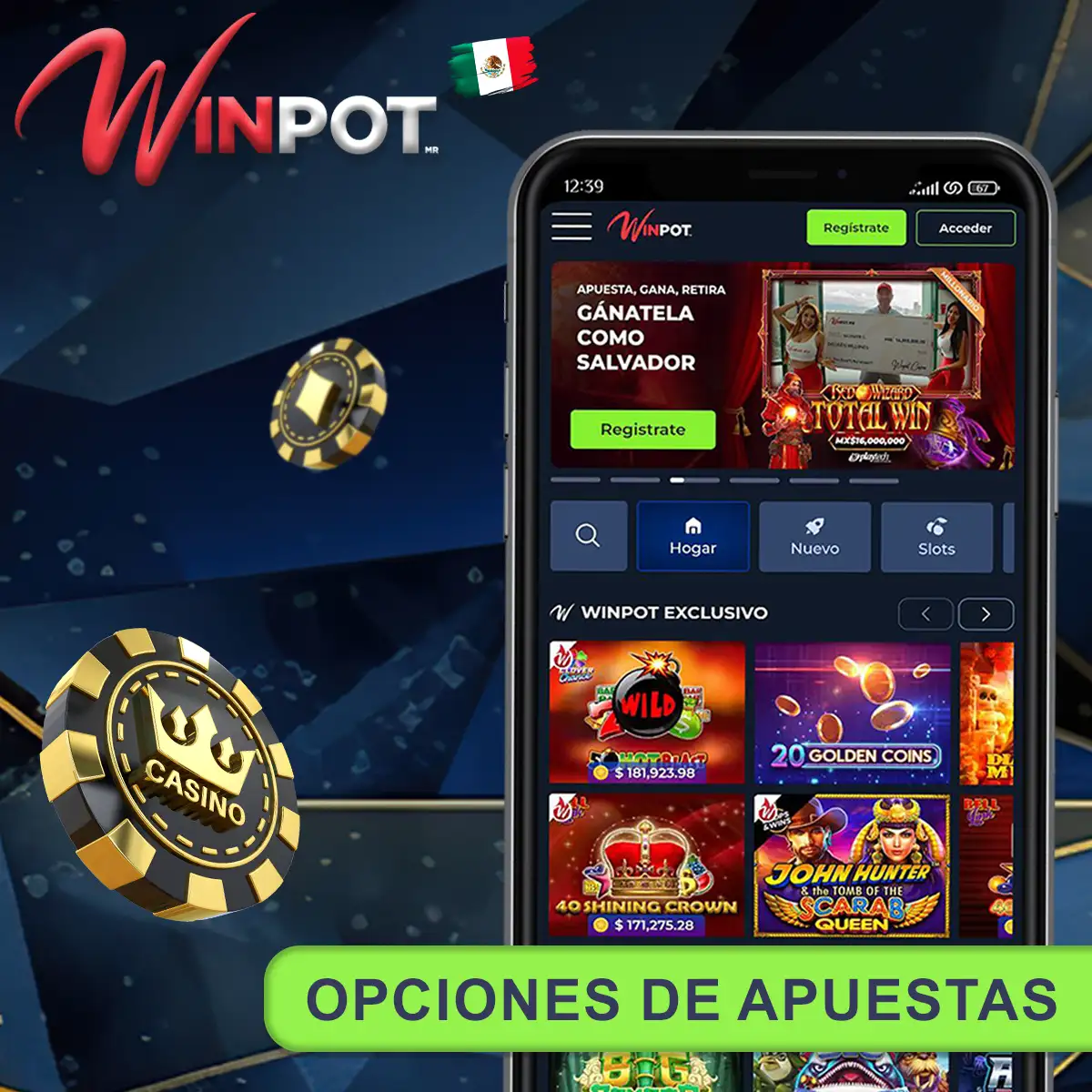 Aplicación Winpot México Casino